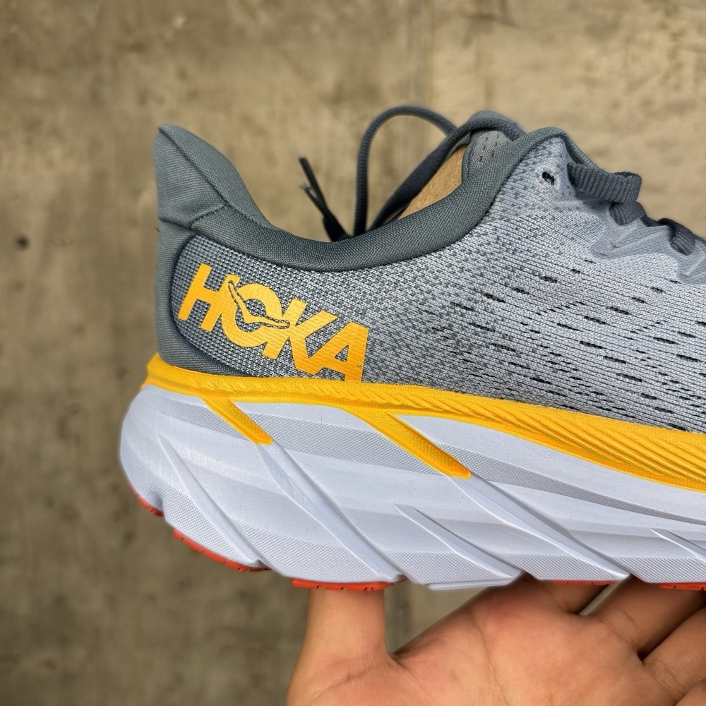 Size 7D - Hoka One One HOKA Clifton 8 Wide Goblin Blue Mountain Spring - Picture 2 of 16